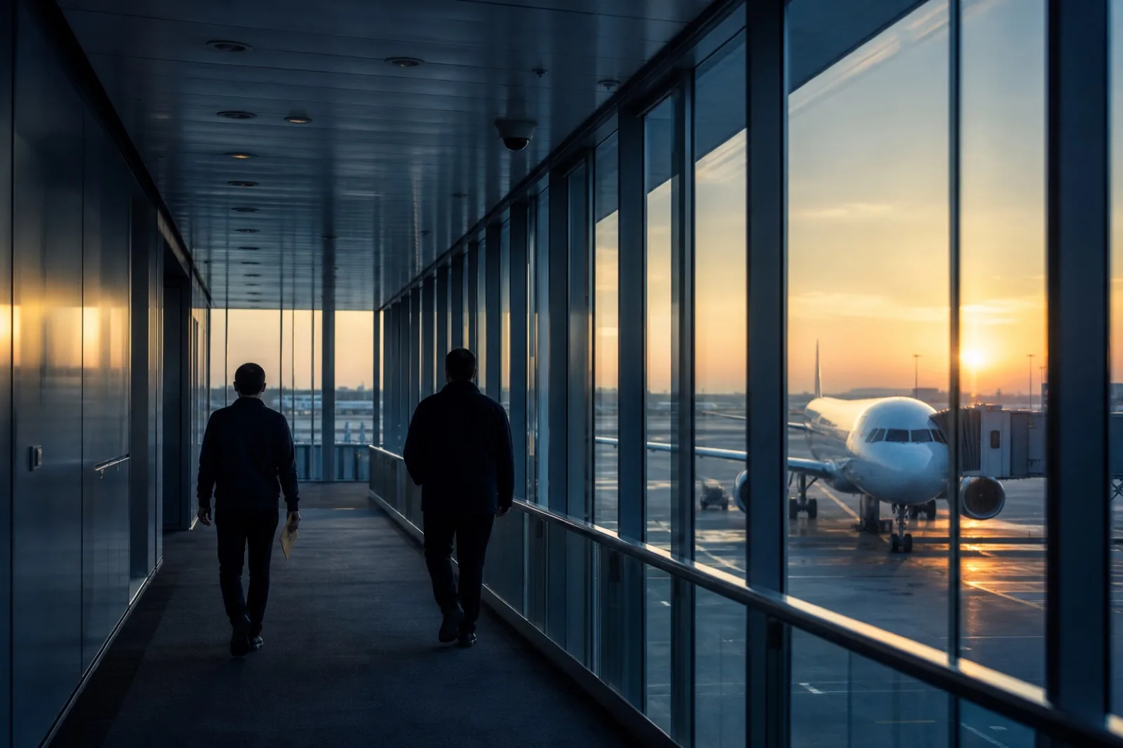 Representative escorted departure through an airport after deportation clearance in Thailand