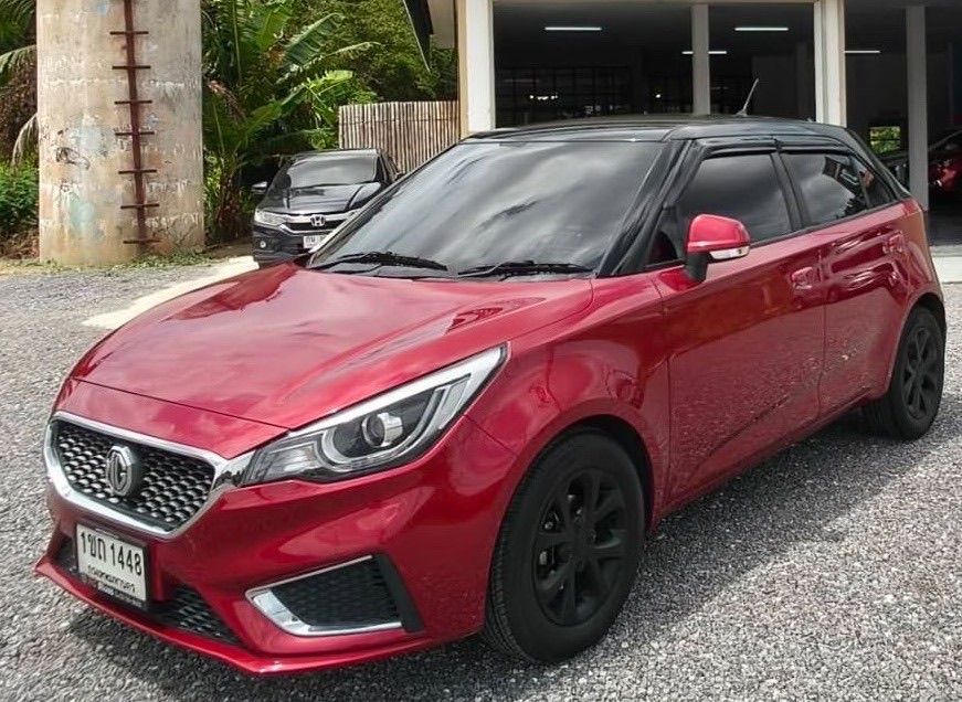 Red 2020 MG 3 rental car in Hua Hin