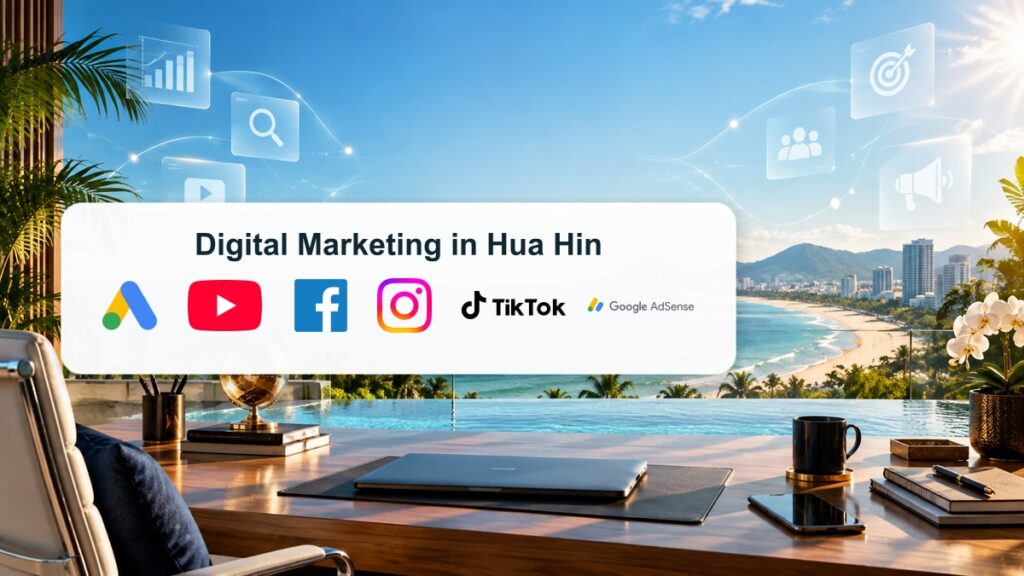 Digital marketing services in Hua Hin across Google, YouTube, Meta, TikTok and AdSense