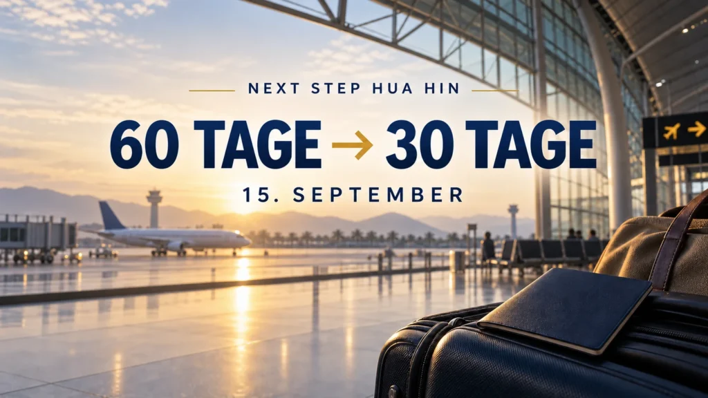 Reisepass am Flughafen: 60 Tage werden ab dem 15. September zu 30 Tagen