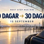 Pass och flygplats med budskapet 60 dagar blir 30 dagar den 15 september